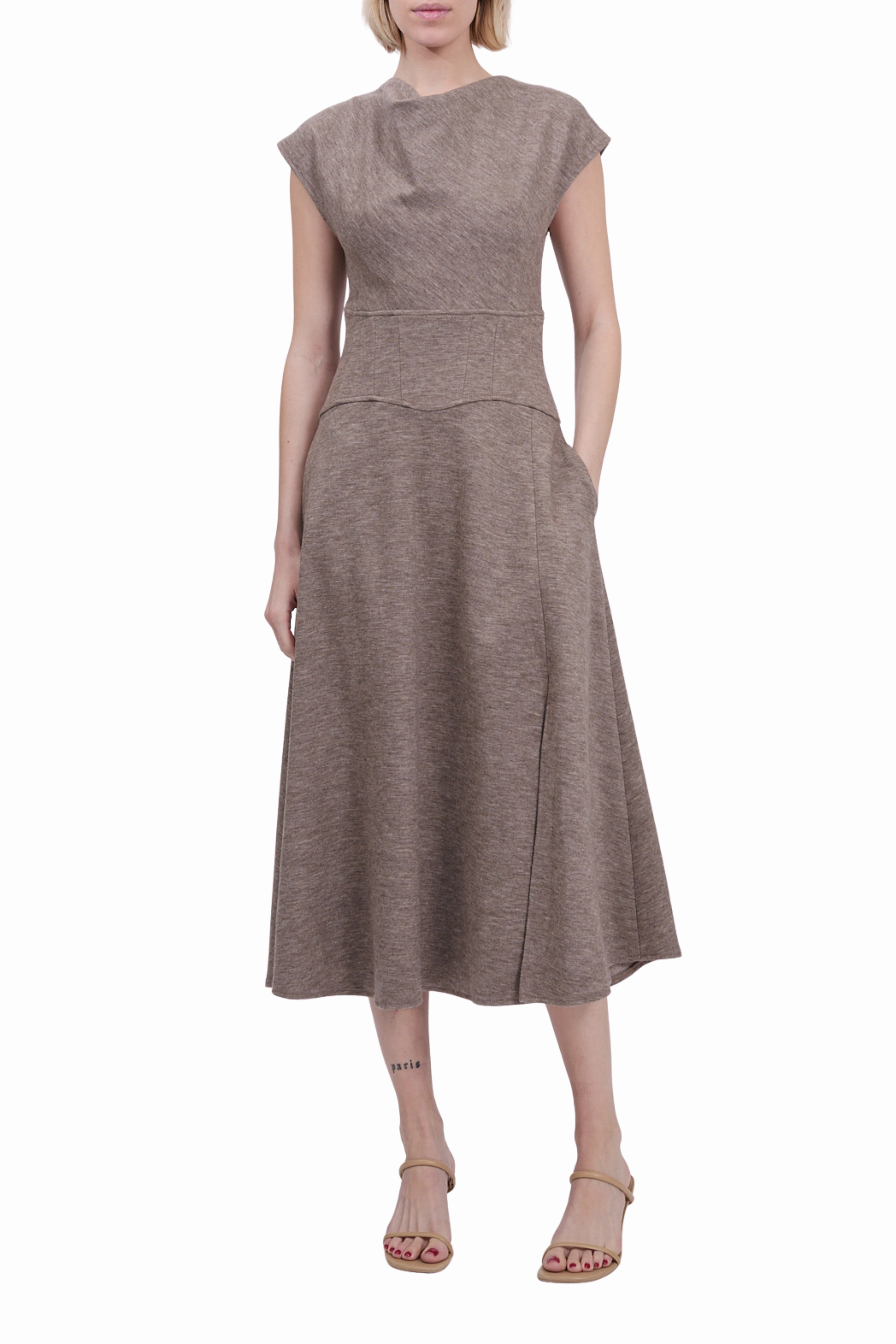 Dreamy Simplicity Layered Form Logan Midi Dress