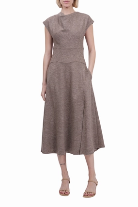 Dreamy Simplicity Layered Form Logan Midi Dress