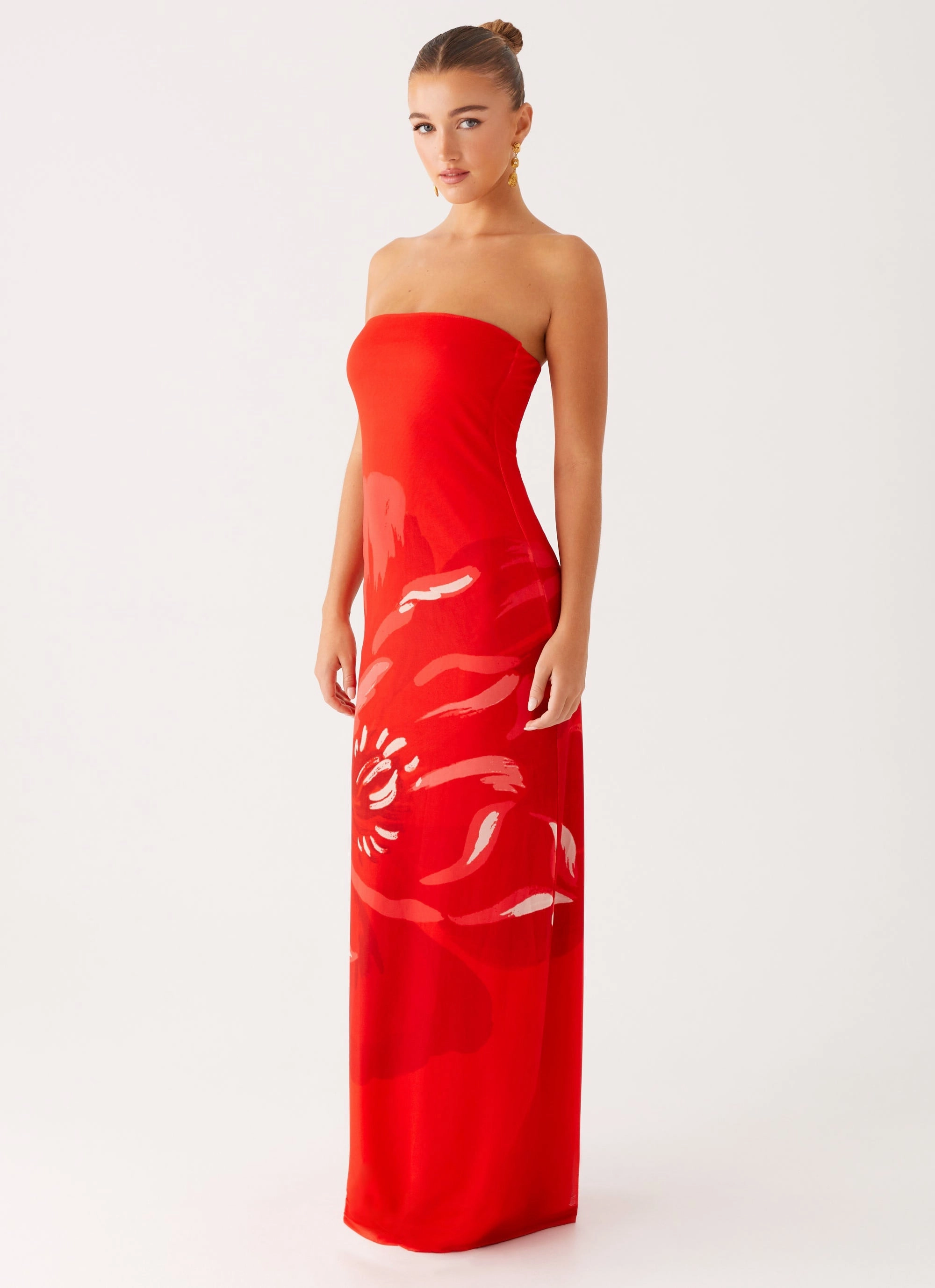 Soft Gradient Fabian Maxi Dress - Red