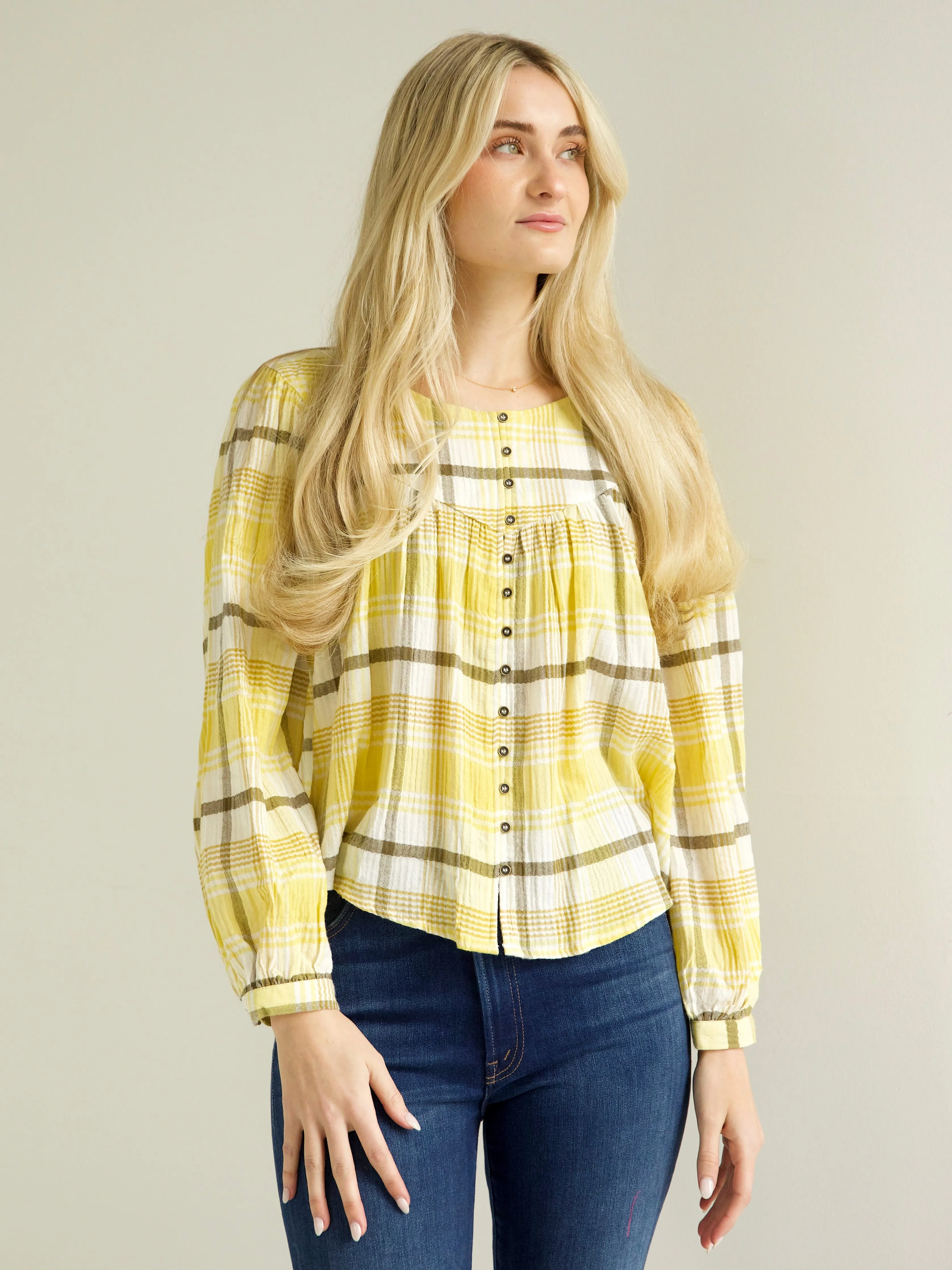 Felicity Plaid Blouse UltraSoftInterior