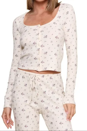 Modular Pocket Layout DurableZipper Tess Rosebud Long Sleeve Top