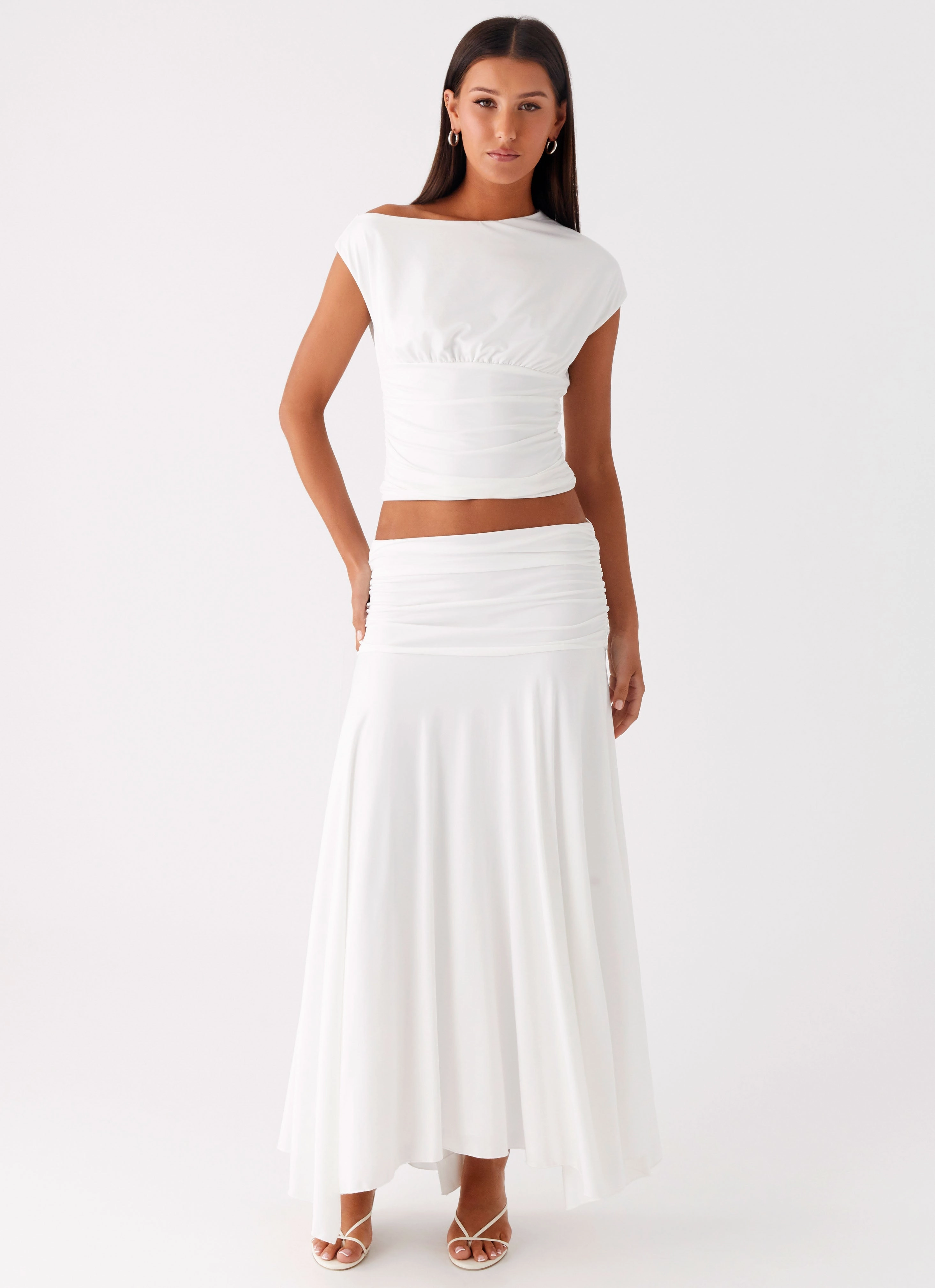 Liana Asymmetrical Top - White Odor Resistant Finish SnagResistant