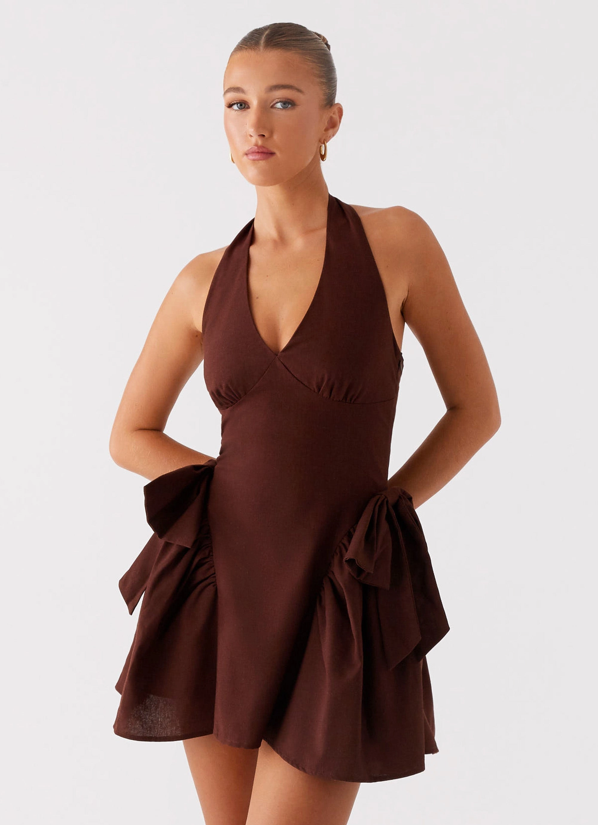 Movement Feel Life Soft Avalo Mini Dress - Chocolate
