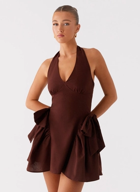 Movement Feel Life Soft Avalo Mini Dress - Chocolate