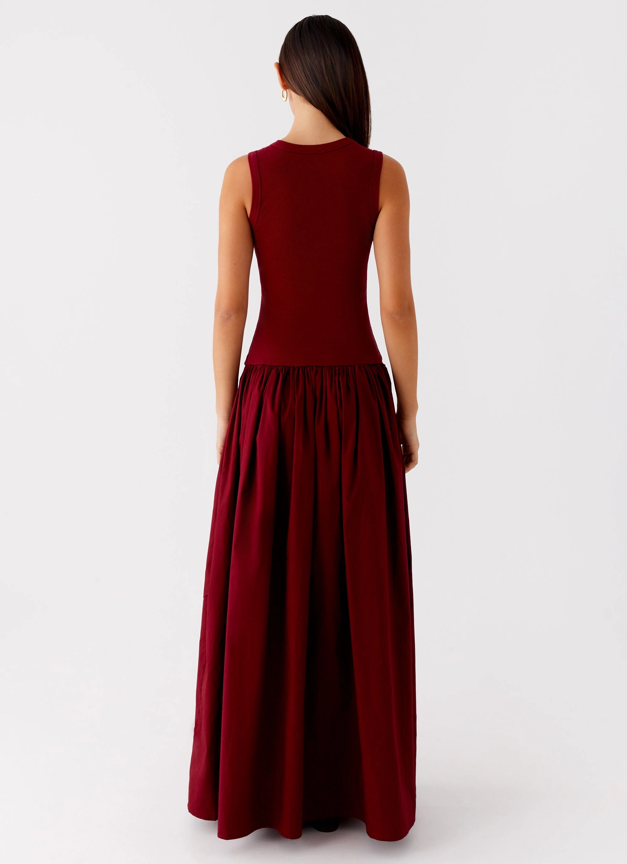 Shivani Maxi Dress - Maroon Field Fresh