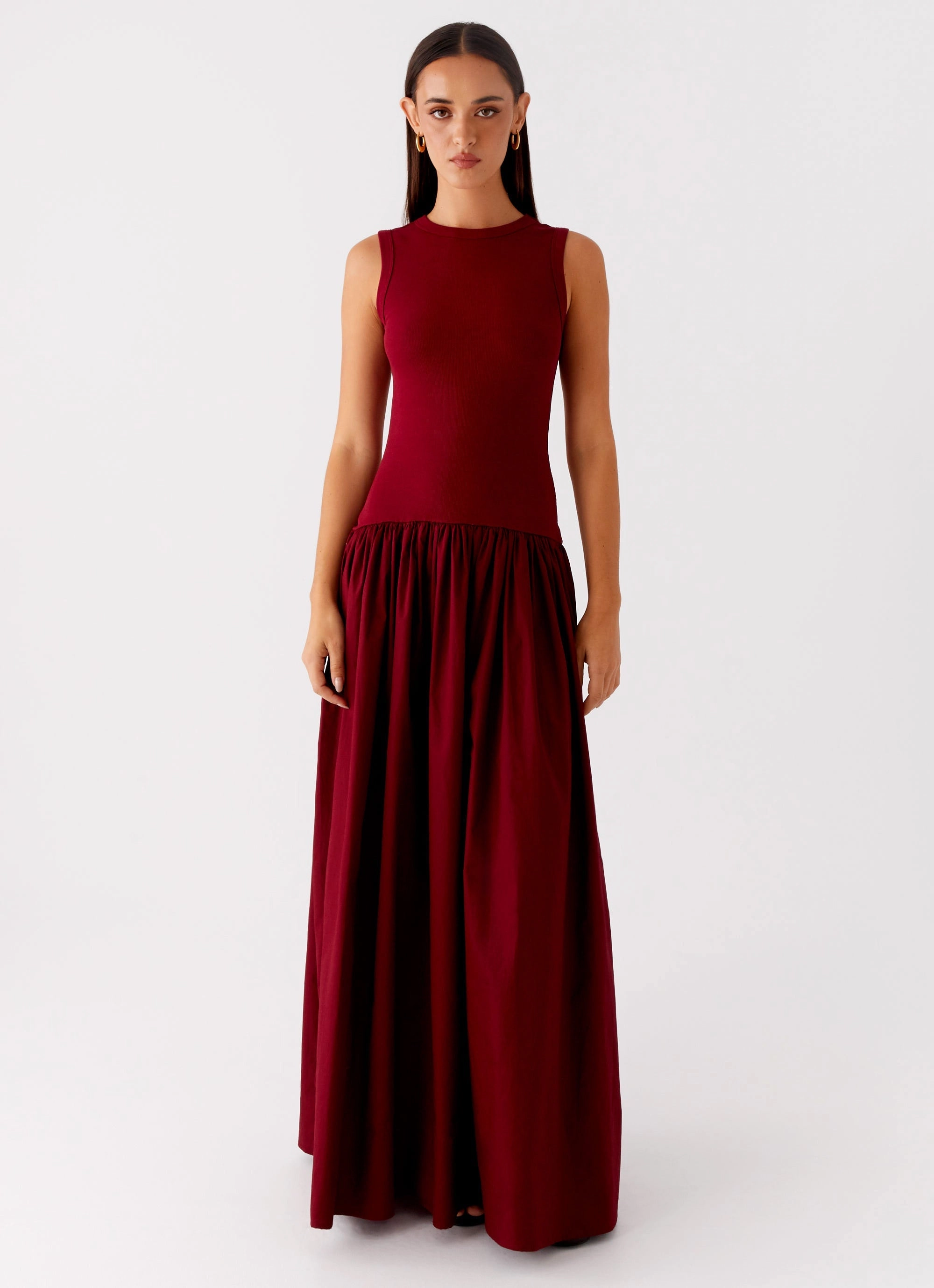 understated look Shivani Maxi Dress - Maroon