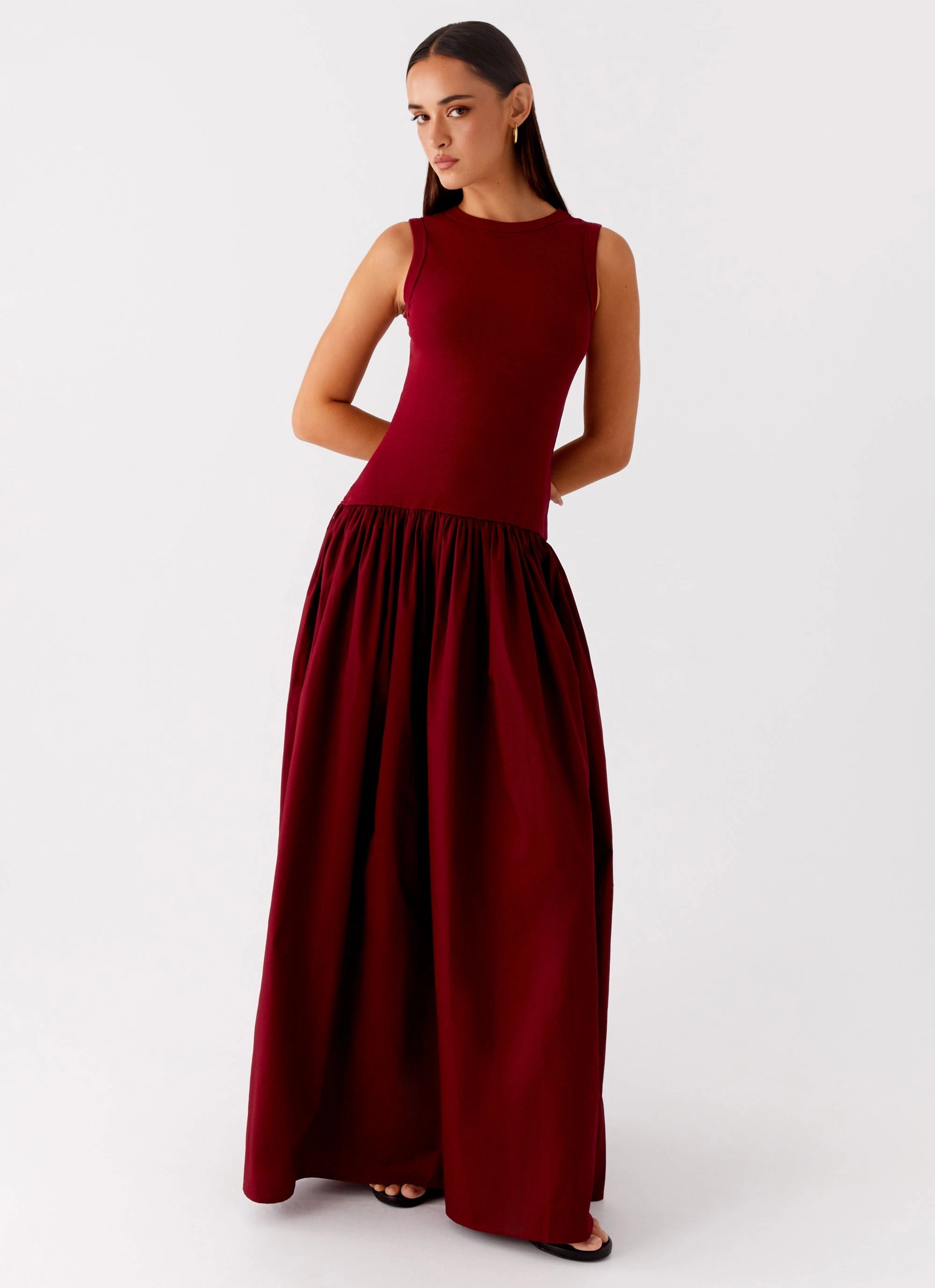 Shivani Maxi Dress - Maroon Day Magic