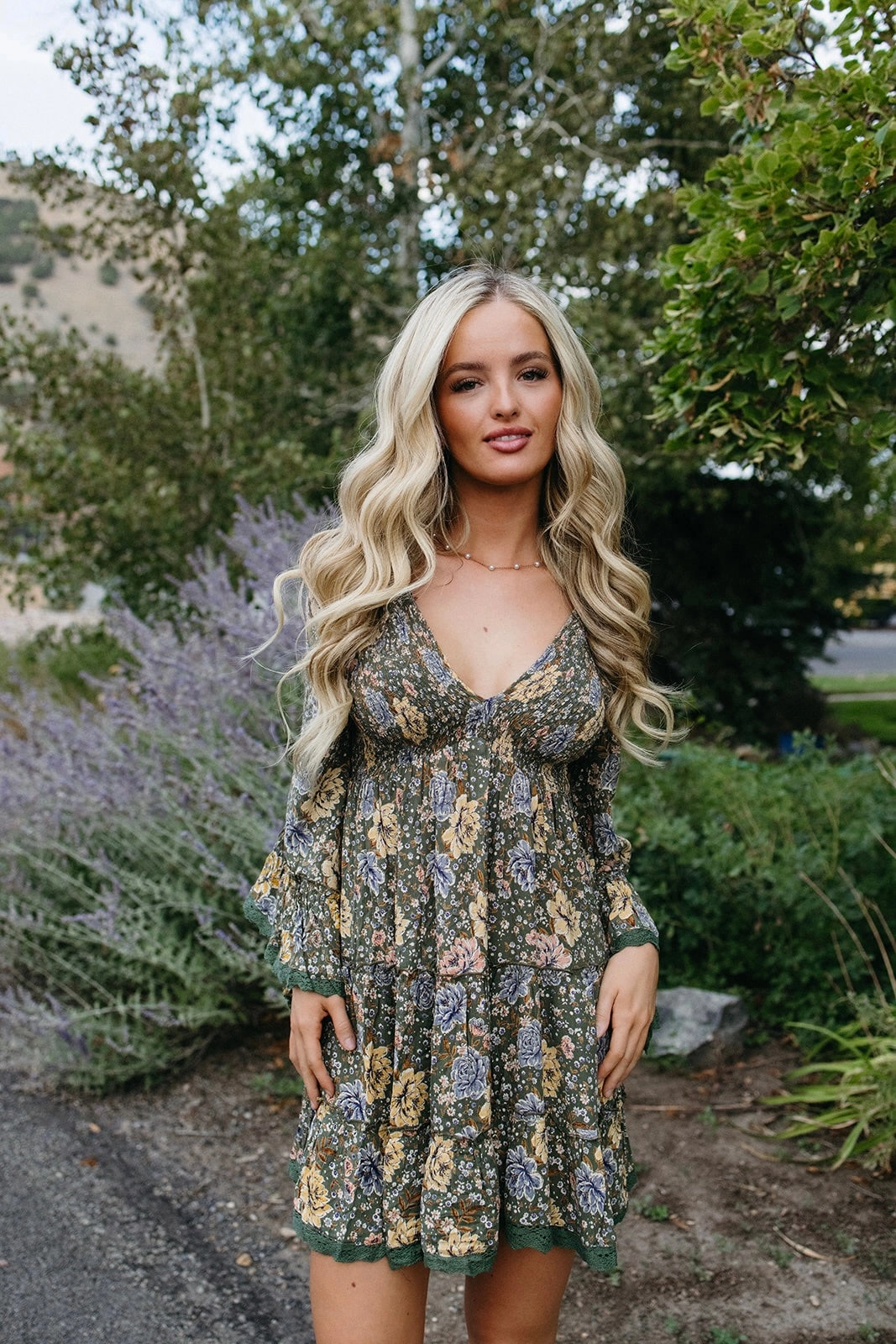 Fall For Me Bell Sleeve Dress Daily Silhouette Layered Look