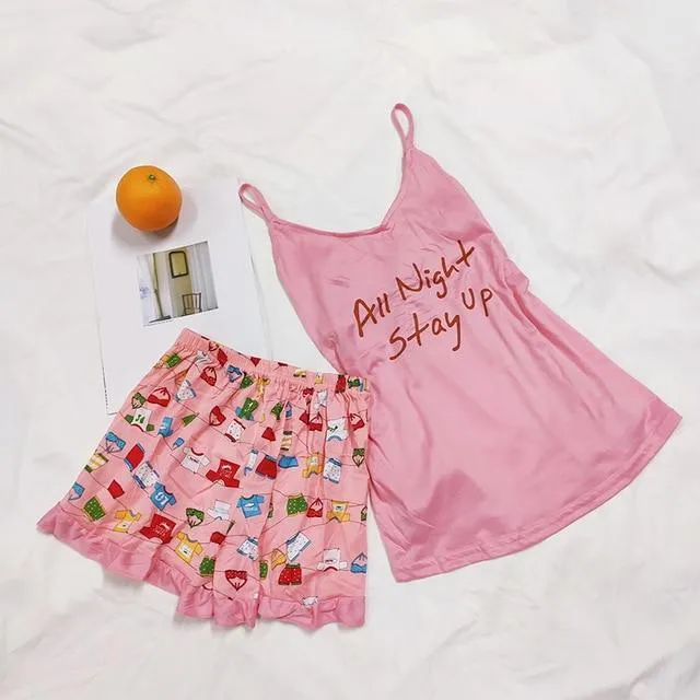 FallSweet Sexy Print Pajama Sets for Women