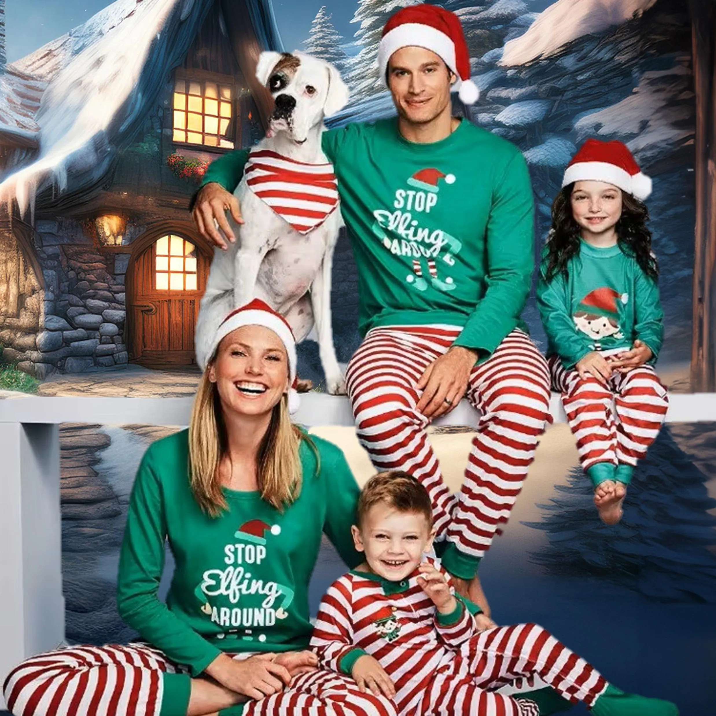 Family Christmas Pajamas Set 2024. Matching Jammies for Christmas. Holiday PJs. WickedYo.