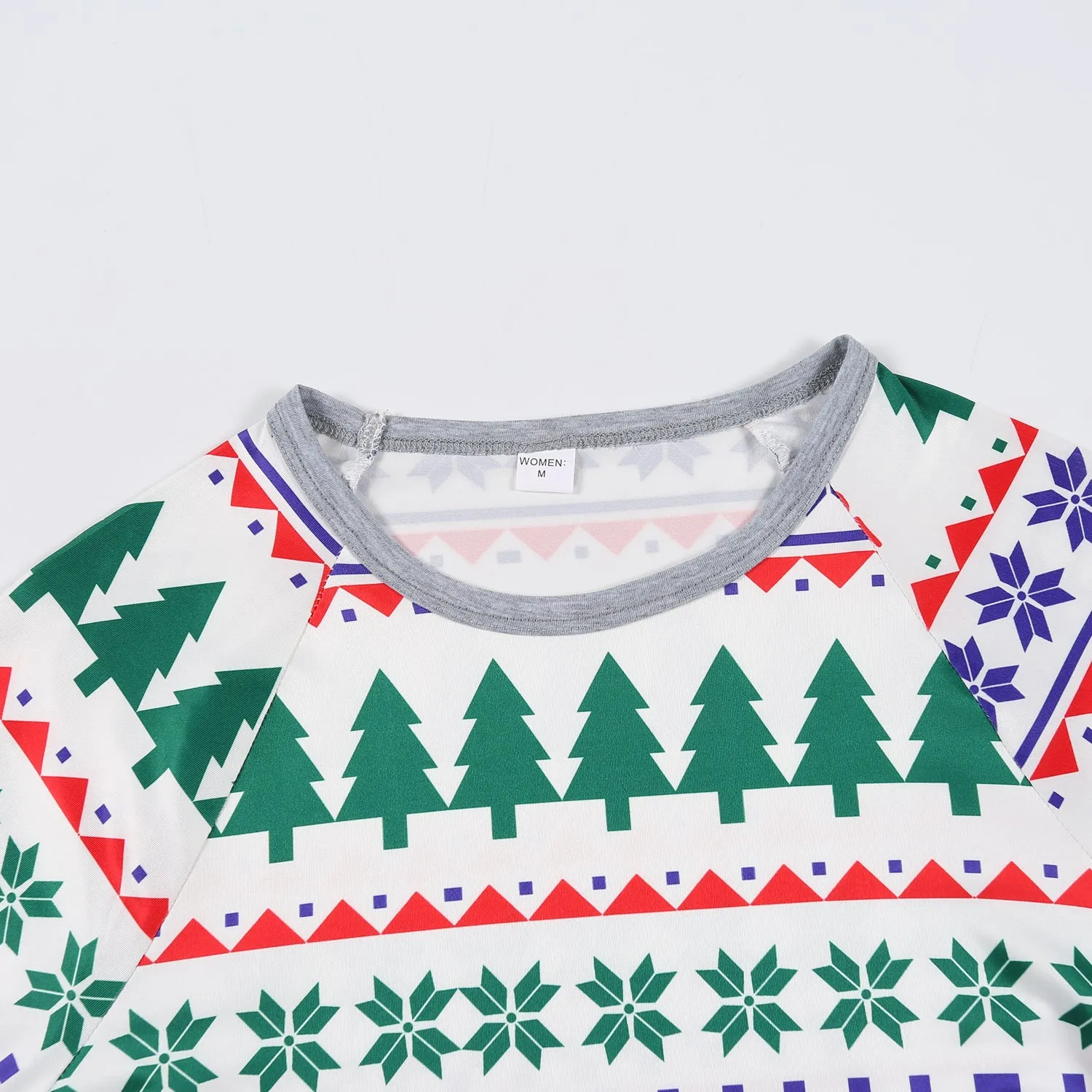 Family Matching Christmas Tree Print Christmas Family Look Pajama Set