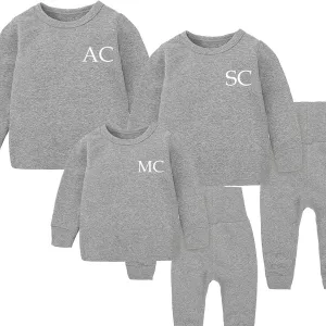Family Matching Initial London Lounge Sets Heather Grey