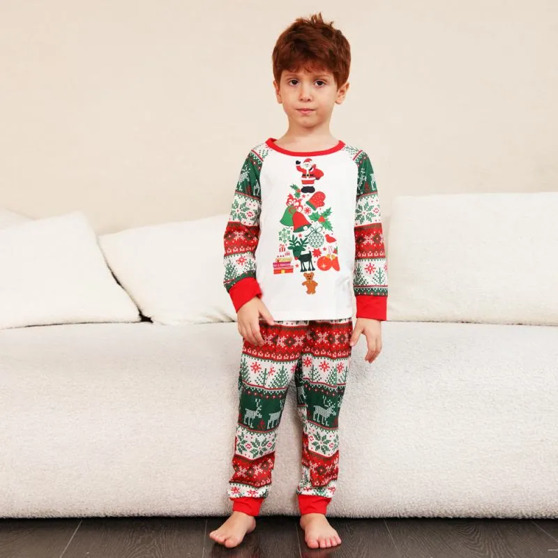 Family Matching Santa Claus Christmas Elk Pajamas