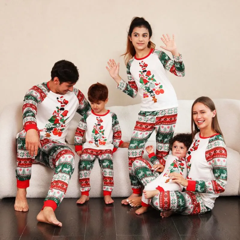 Family Matching Santa Claus Christmas Elk Pajamas