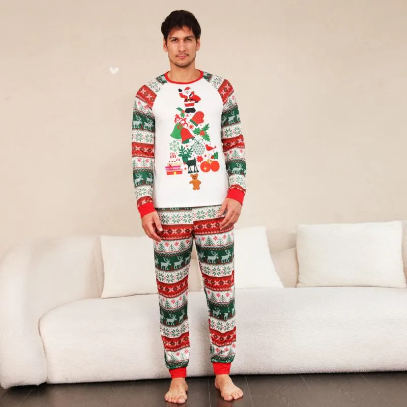 Family Matching Santa Claus Christmas Elk Pajamas