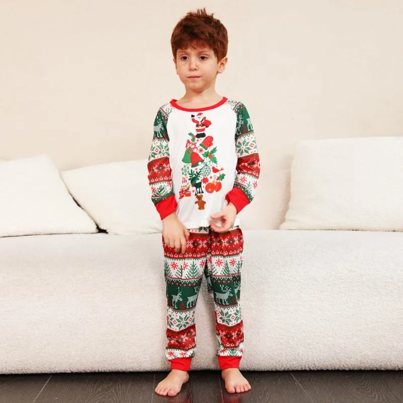 Family Matching Santa Claus Christmas Elk Pajamas