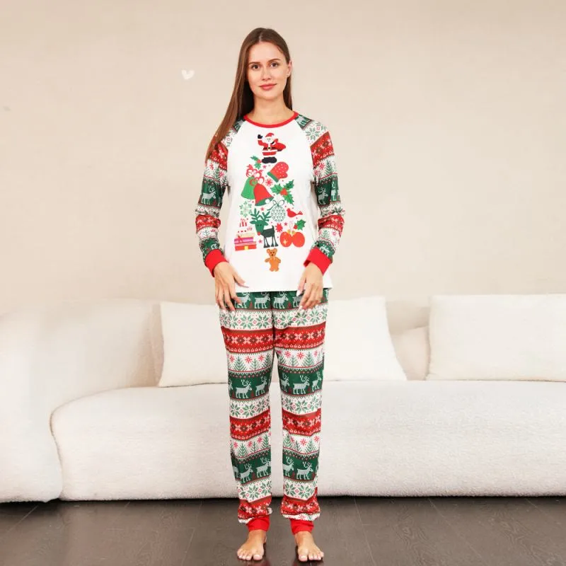 Family Matching Santa Claus Christmas Elk Pajamas
