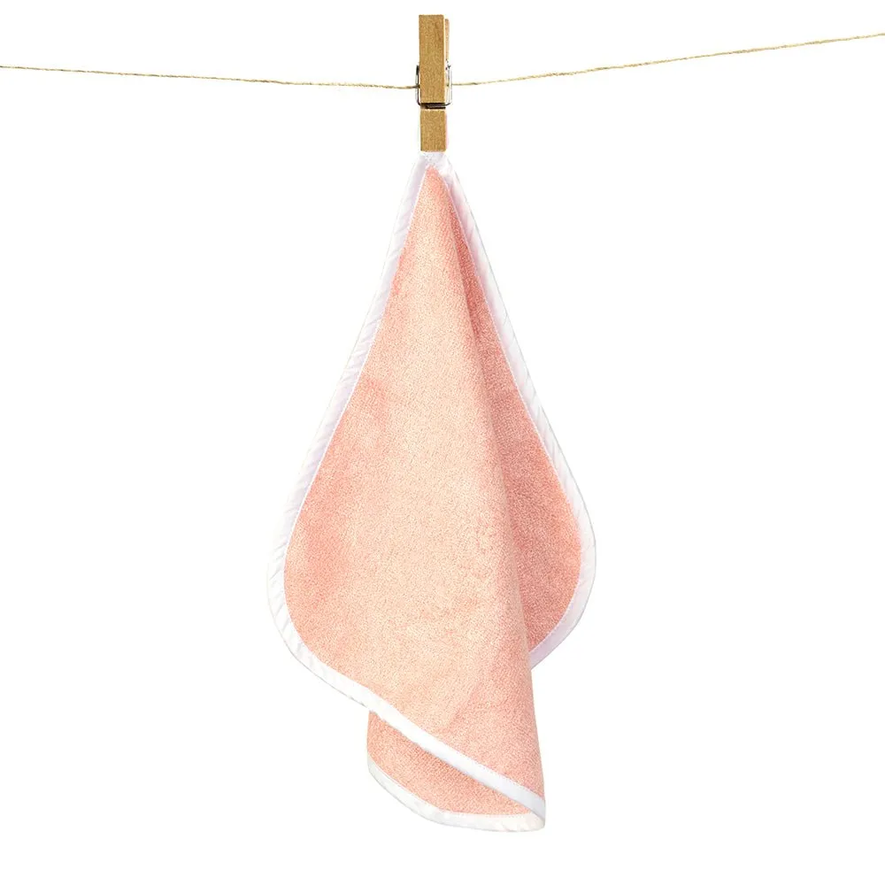 Fancy Fluff Pack of 3 Bamboo Cotton Washcloth- Pink