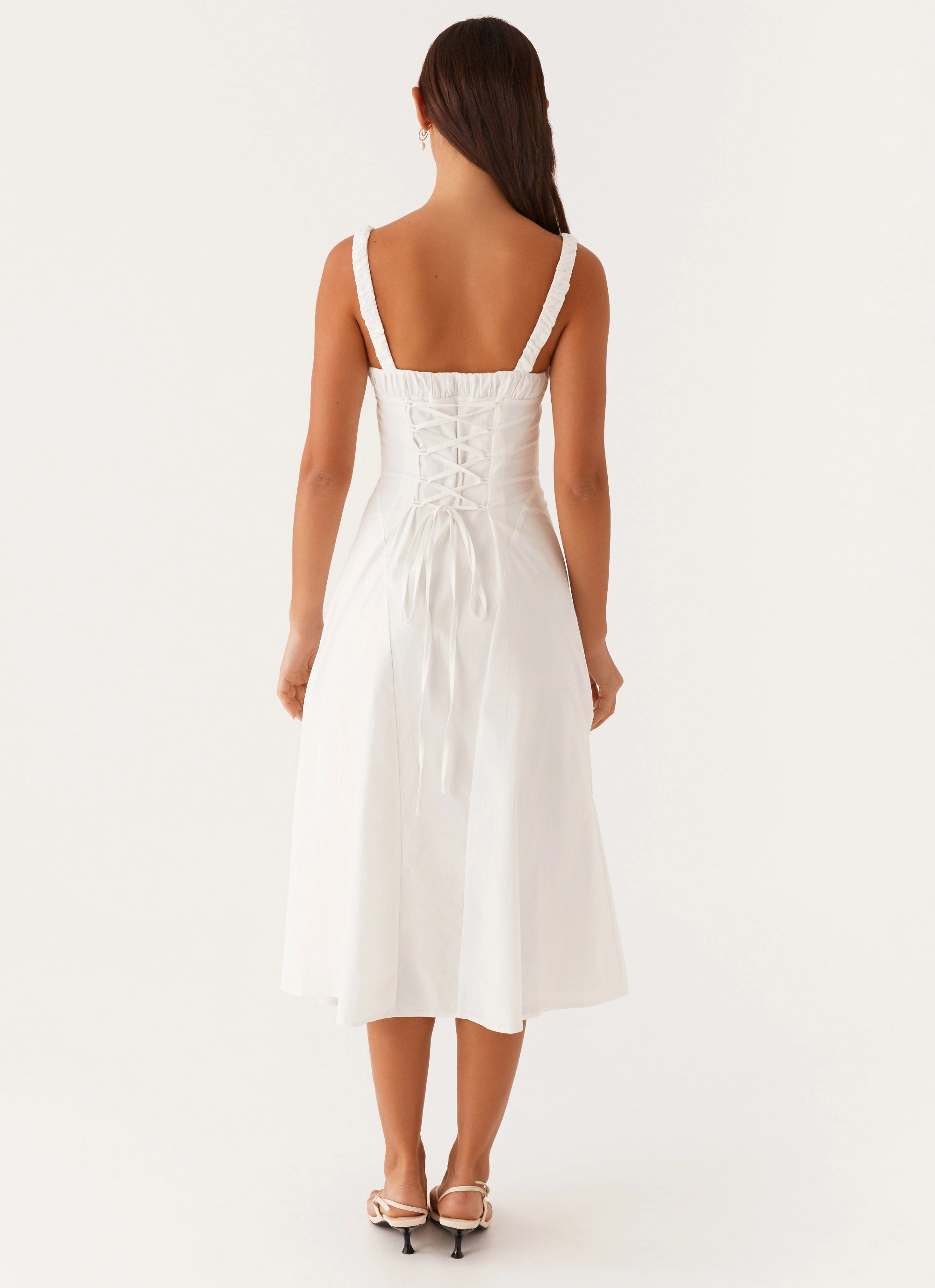 Enola Midi Dress - White Smart Fashion