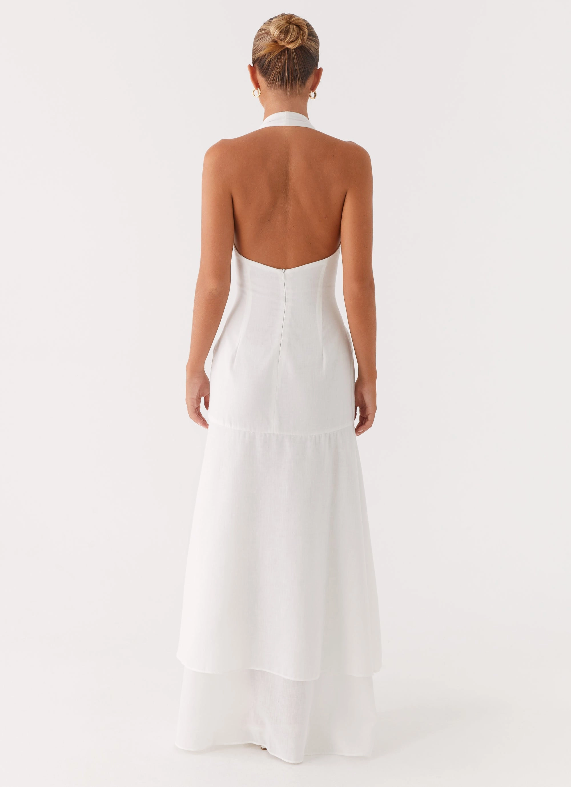 Bold colors Turu Maxi Dress - White