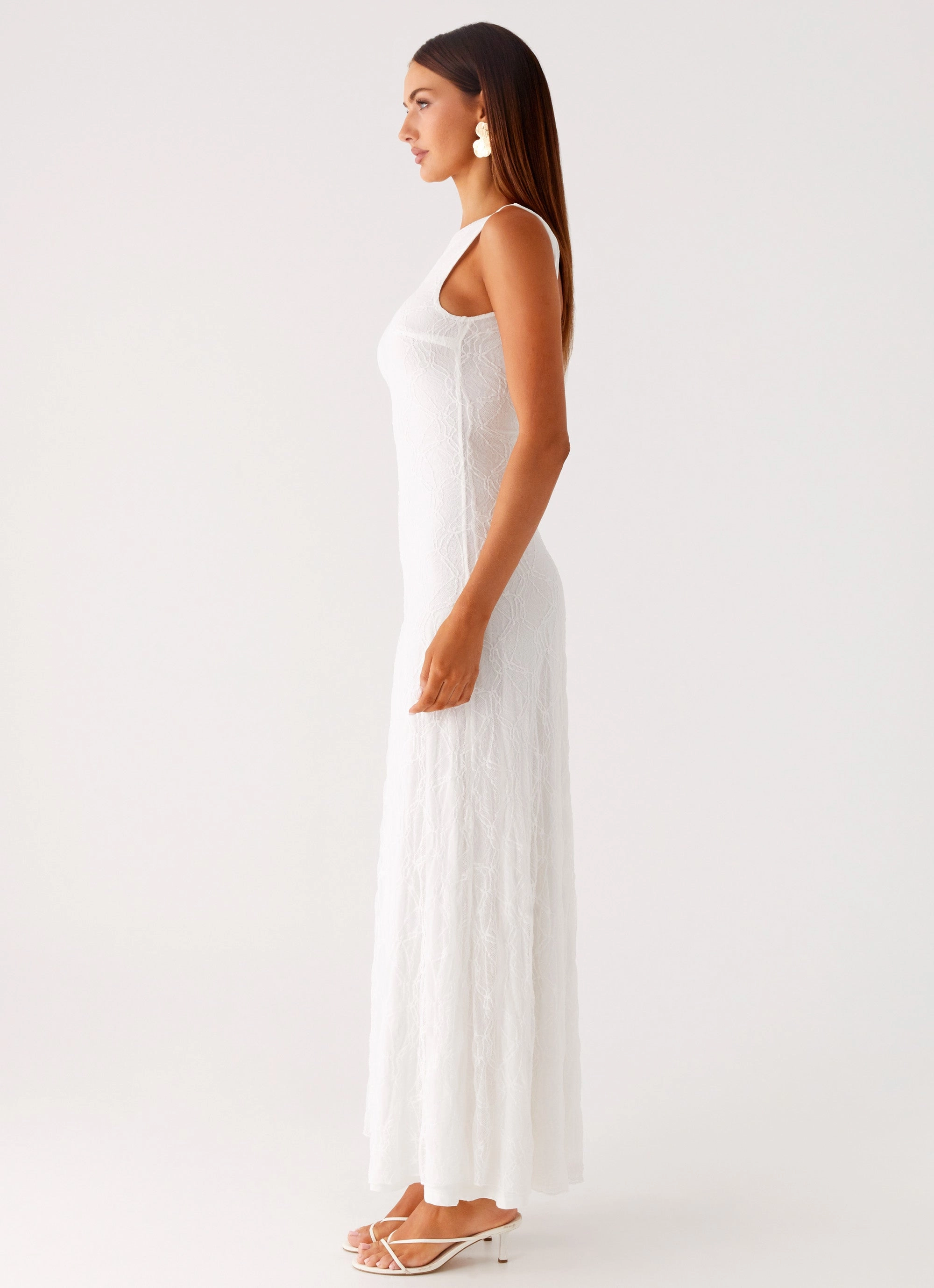 Embrace The Sun Maxi Dress - White Aura Glow Elegant Touch