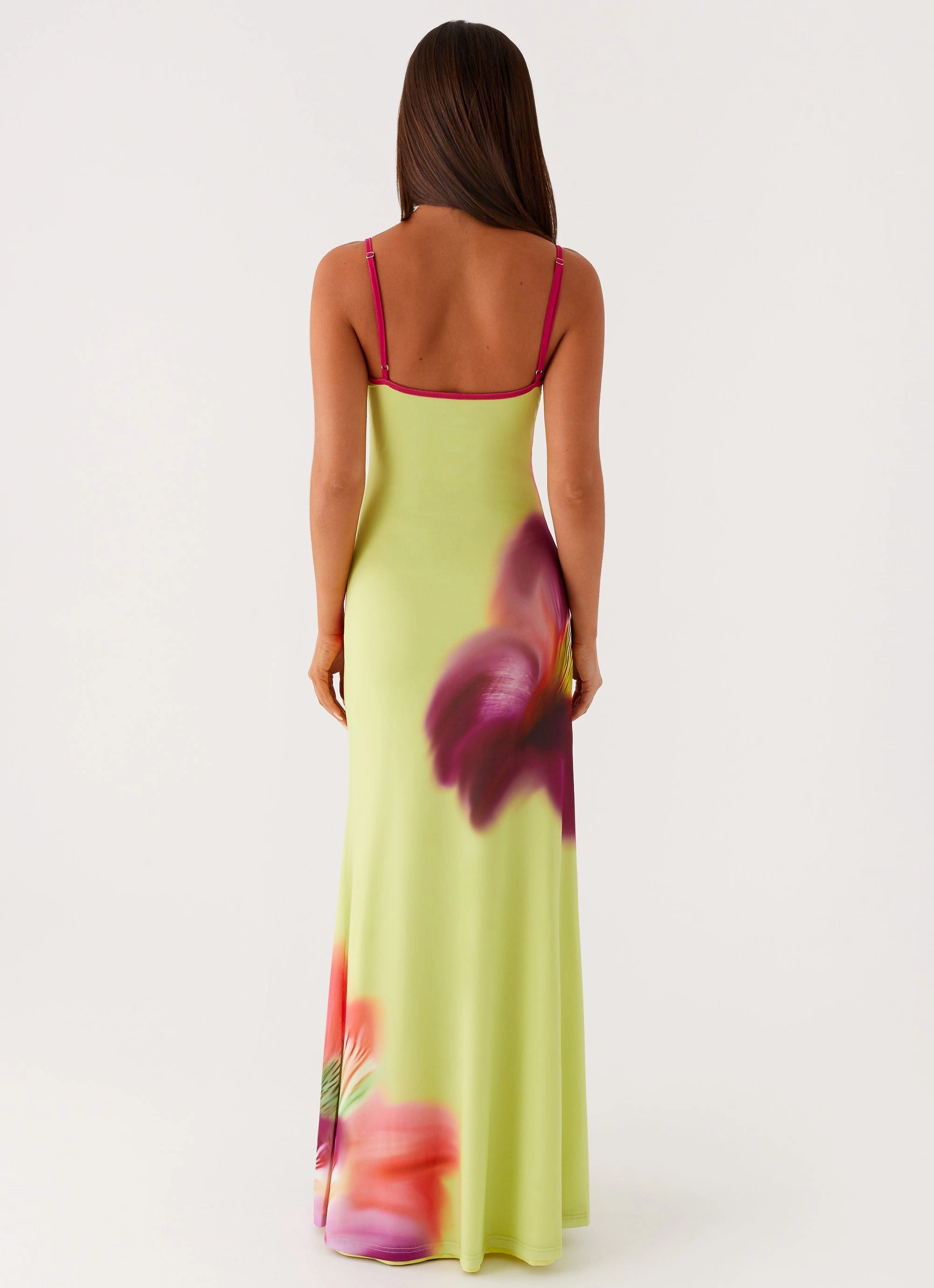 Maximalist-Trend Bold Design Everett Maxi Dress - Green Tropical