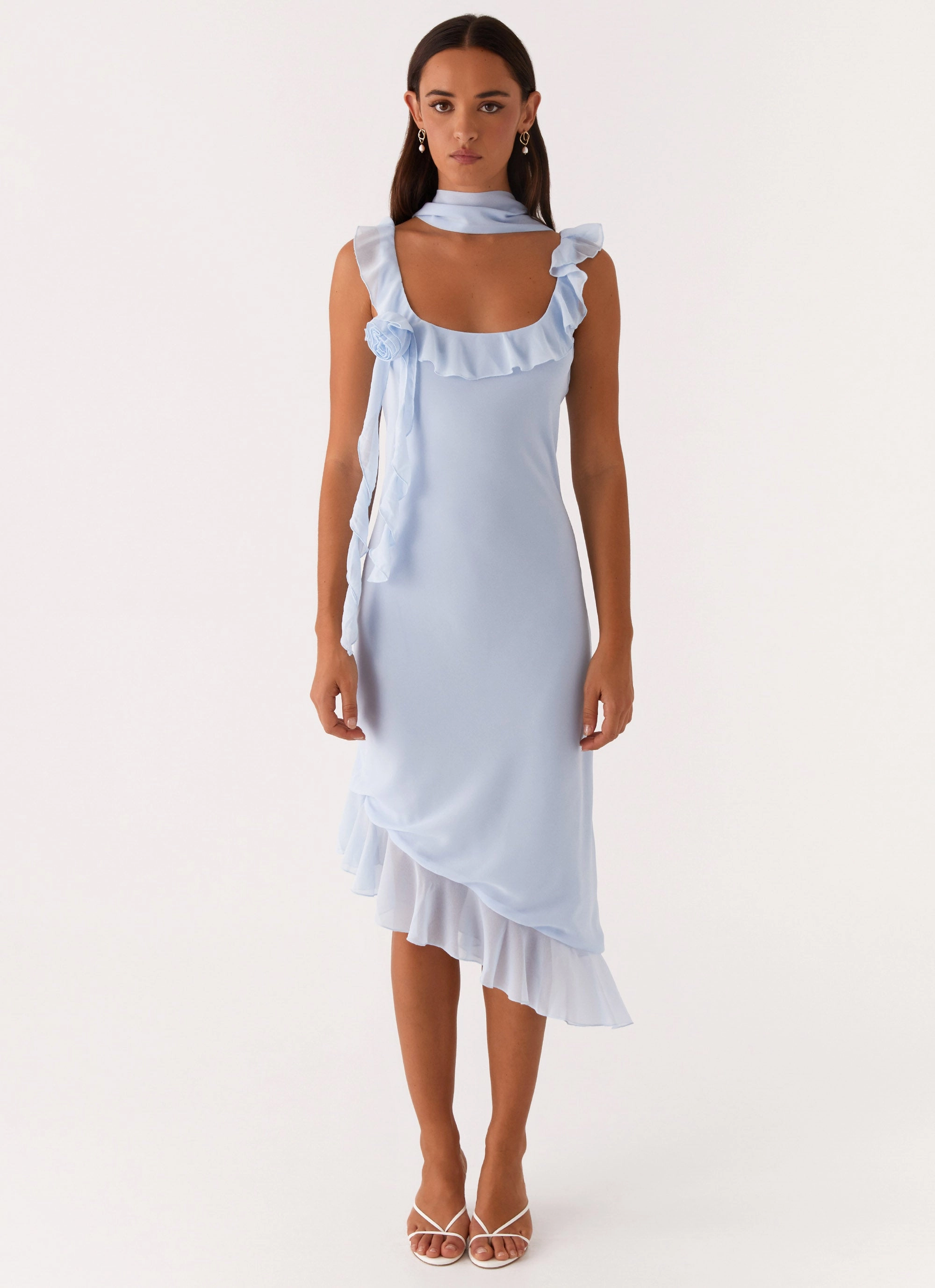 Fariday Midi Dress - Blue Urban Look Grace Walk