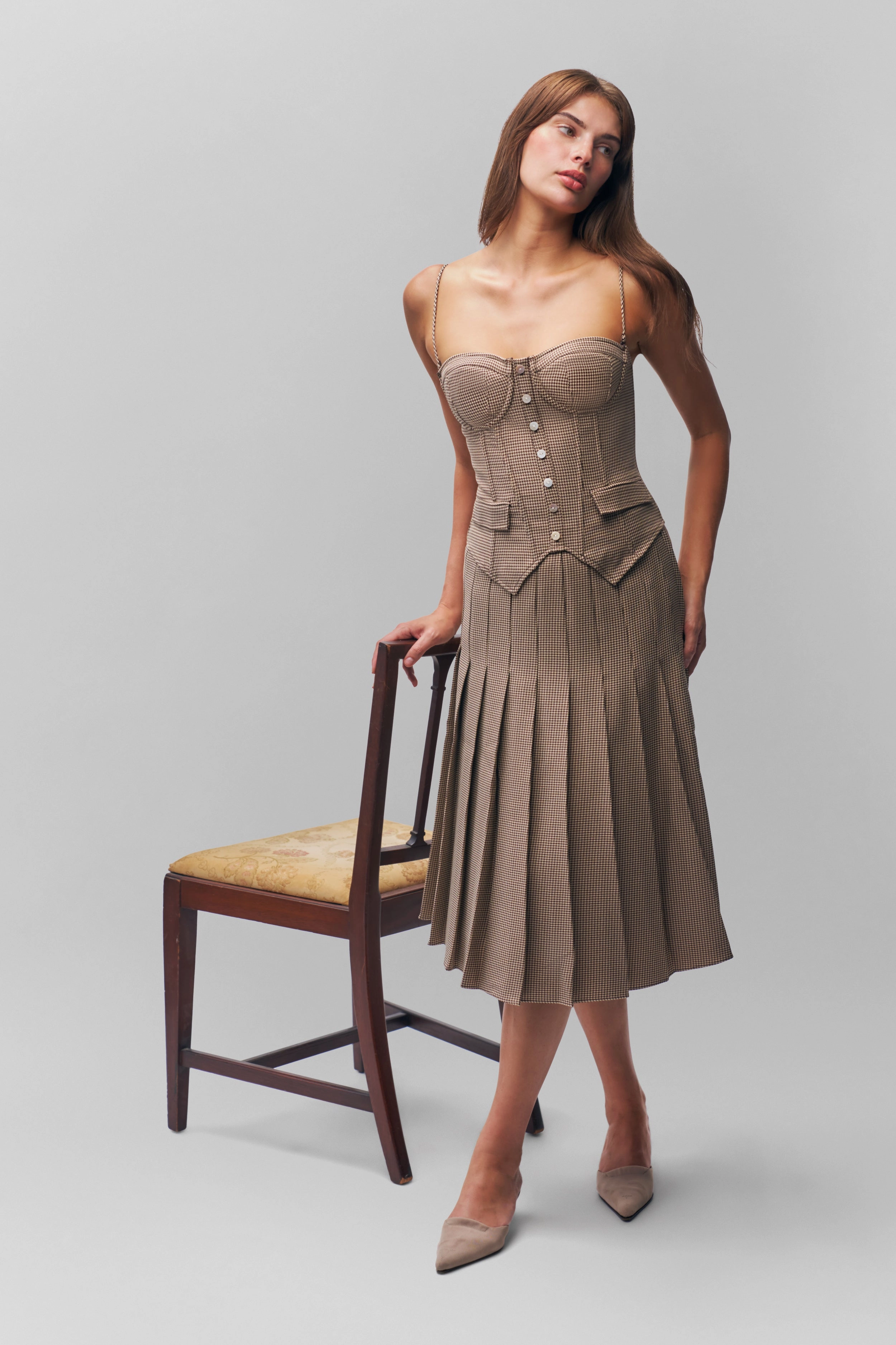 Breathable Lining Gibson Pleated Skirt