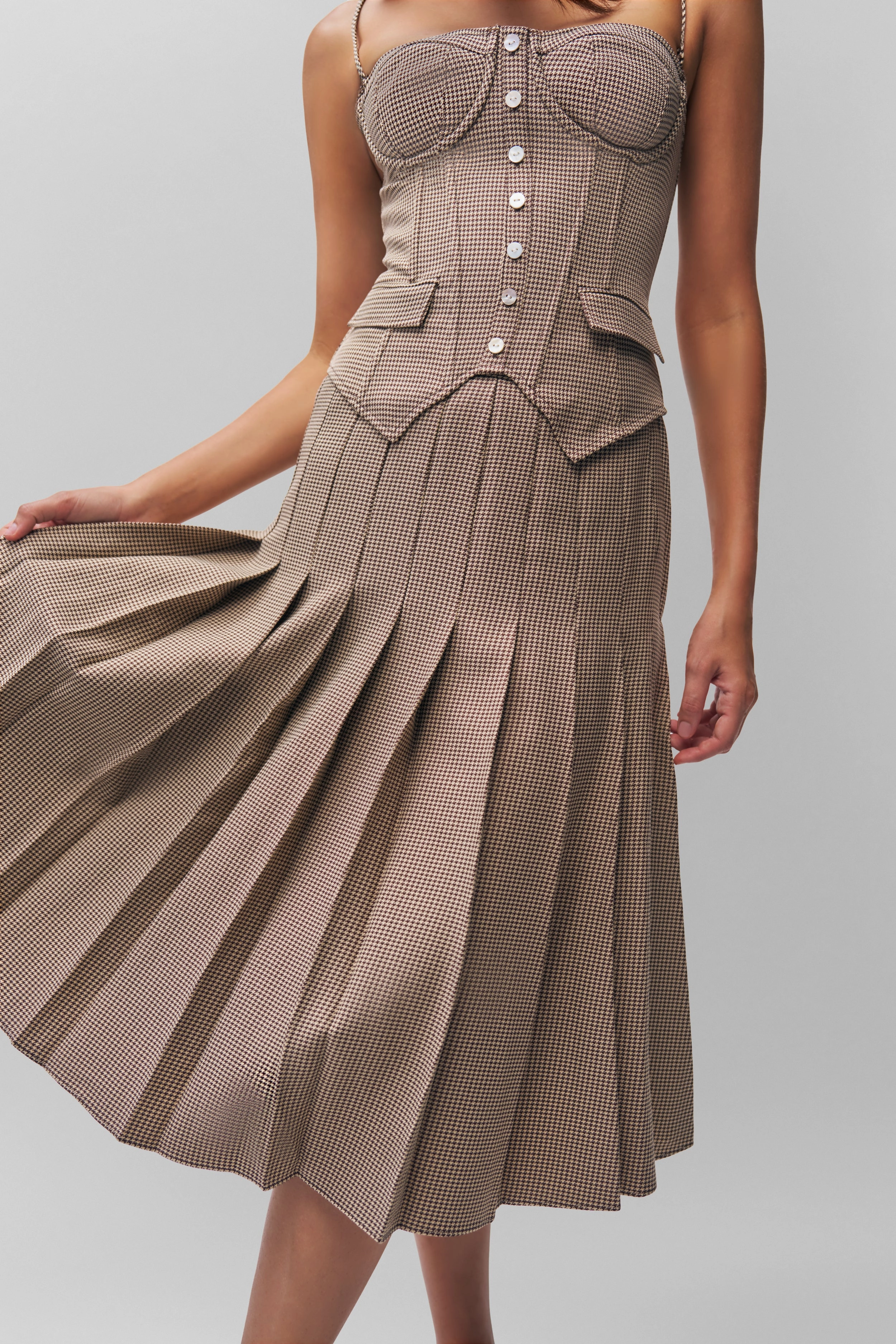 Gibson Pleated Skirt Seamless Edging Fresh Energy