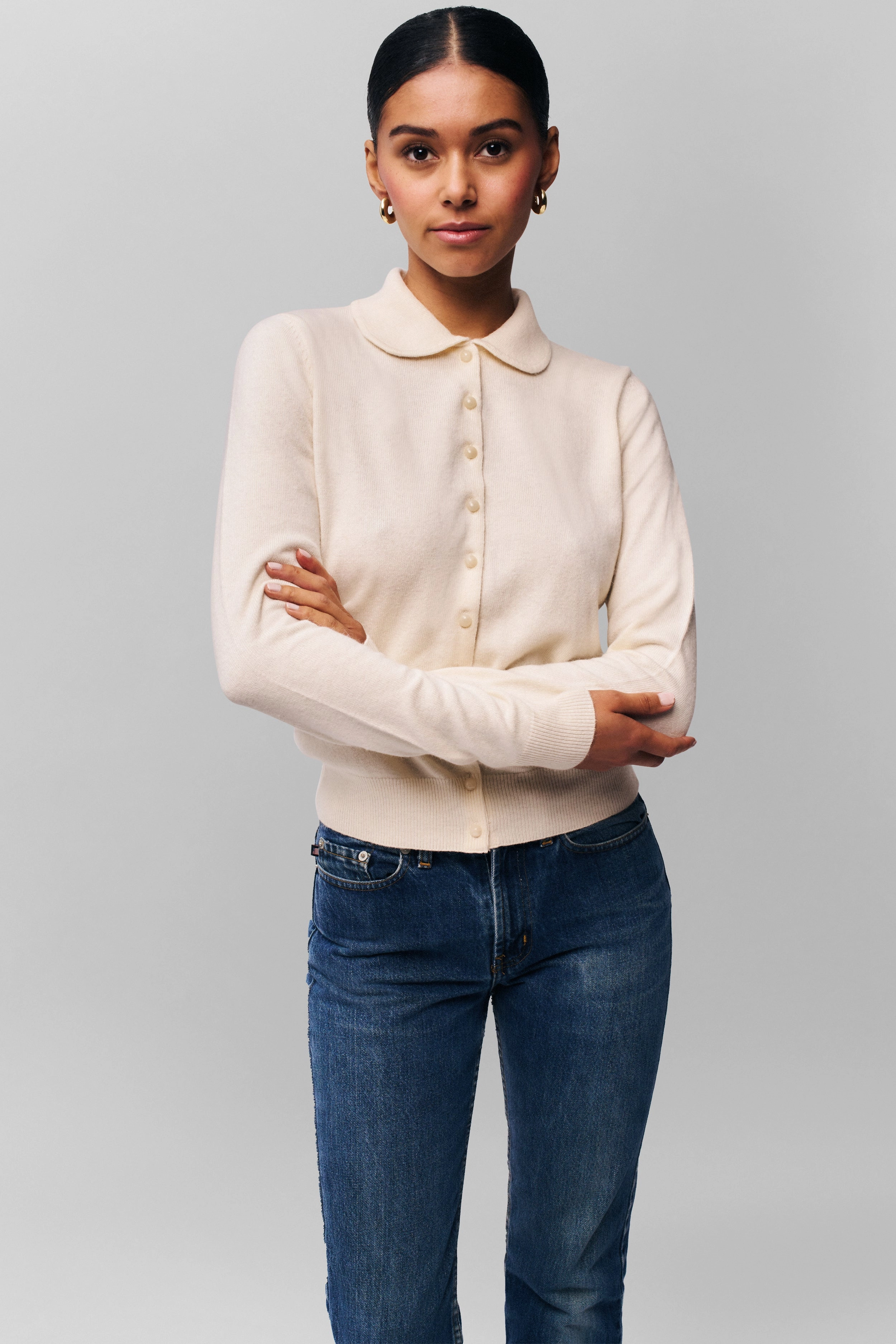 Double Layer Thermal Biodegradable Fiber Delphine Cardigan