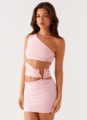 Malli Cut Out Mini Dress - Pink Non Irritating Edges Performance Outfit