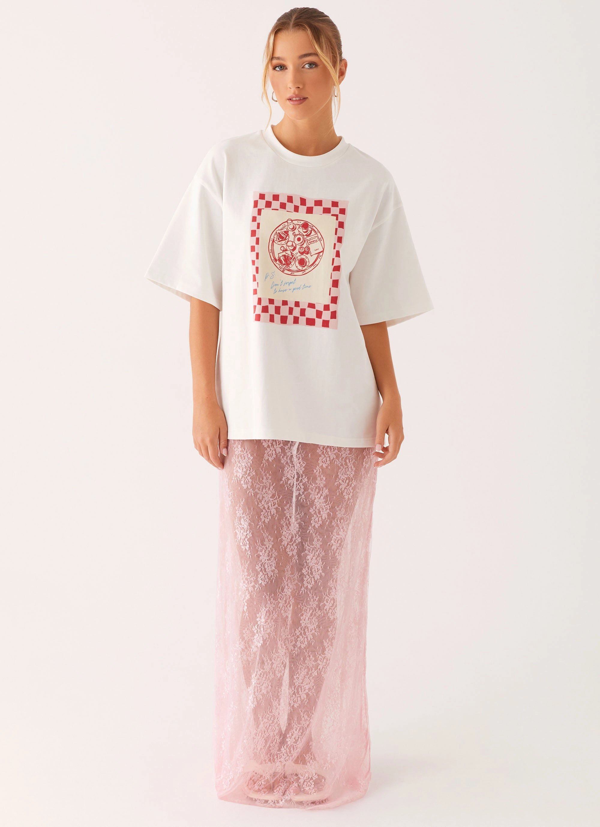 Caden Lace Maxi Skirt - Pink Pocket Design