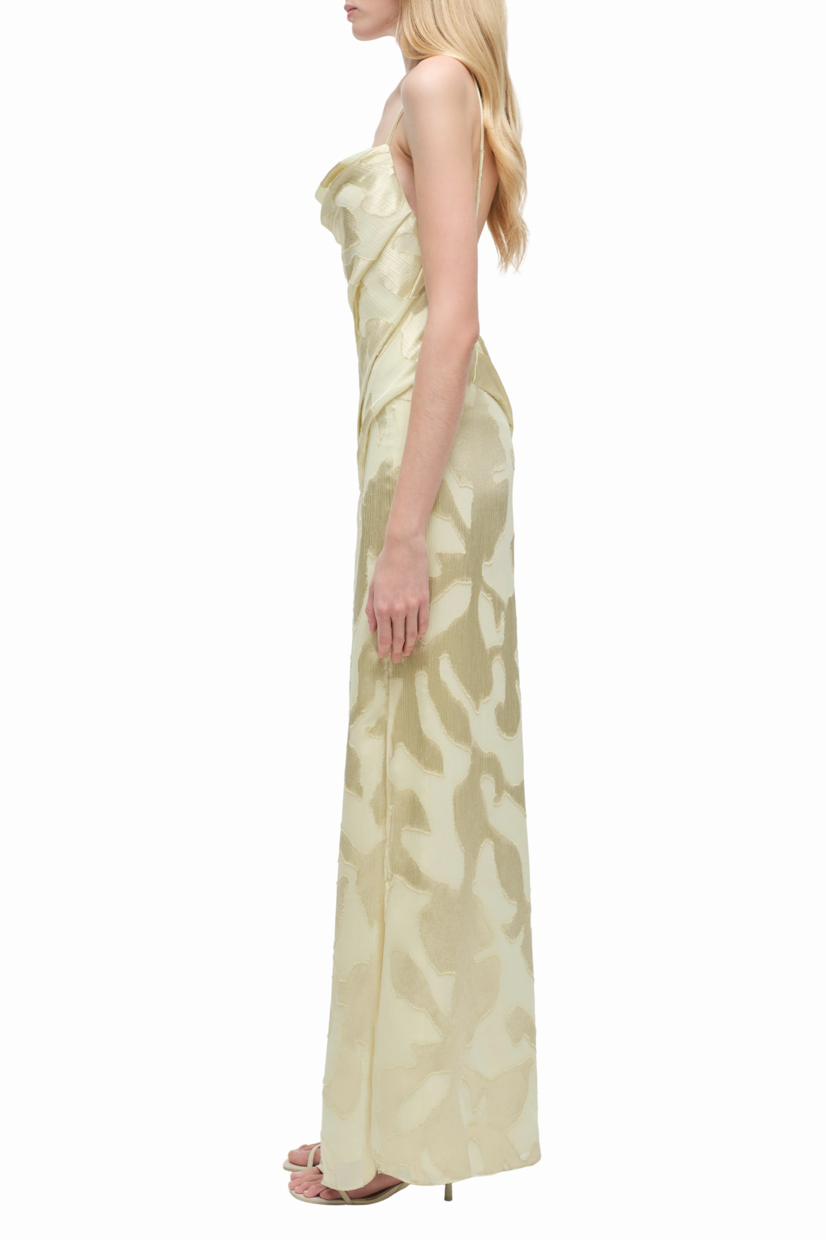 Zip Closure Jessa Draped Gown