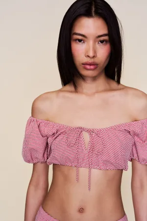 Comfortable Wear Ravello Gingham Top