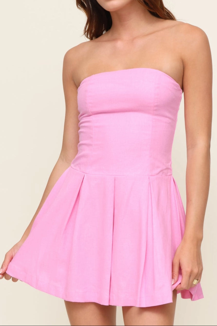 Chic Waist Design Peace Glow The Crystal Pleated Dress