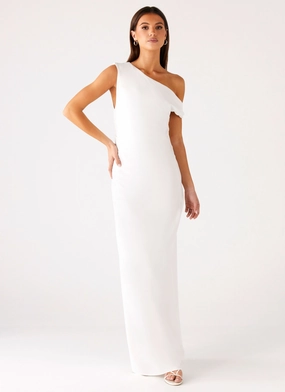 Sheer Look Sophisticated Design Mckenna Maxi Dress - White