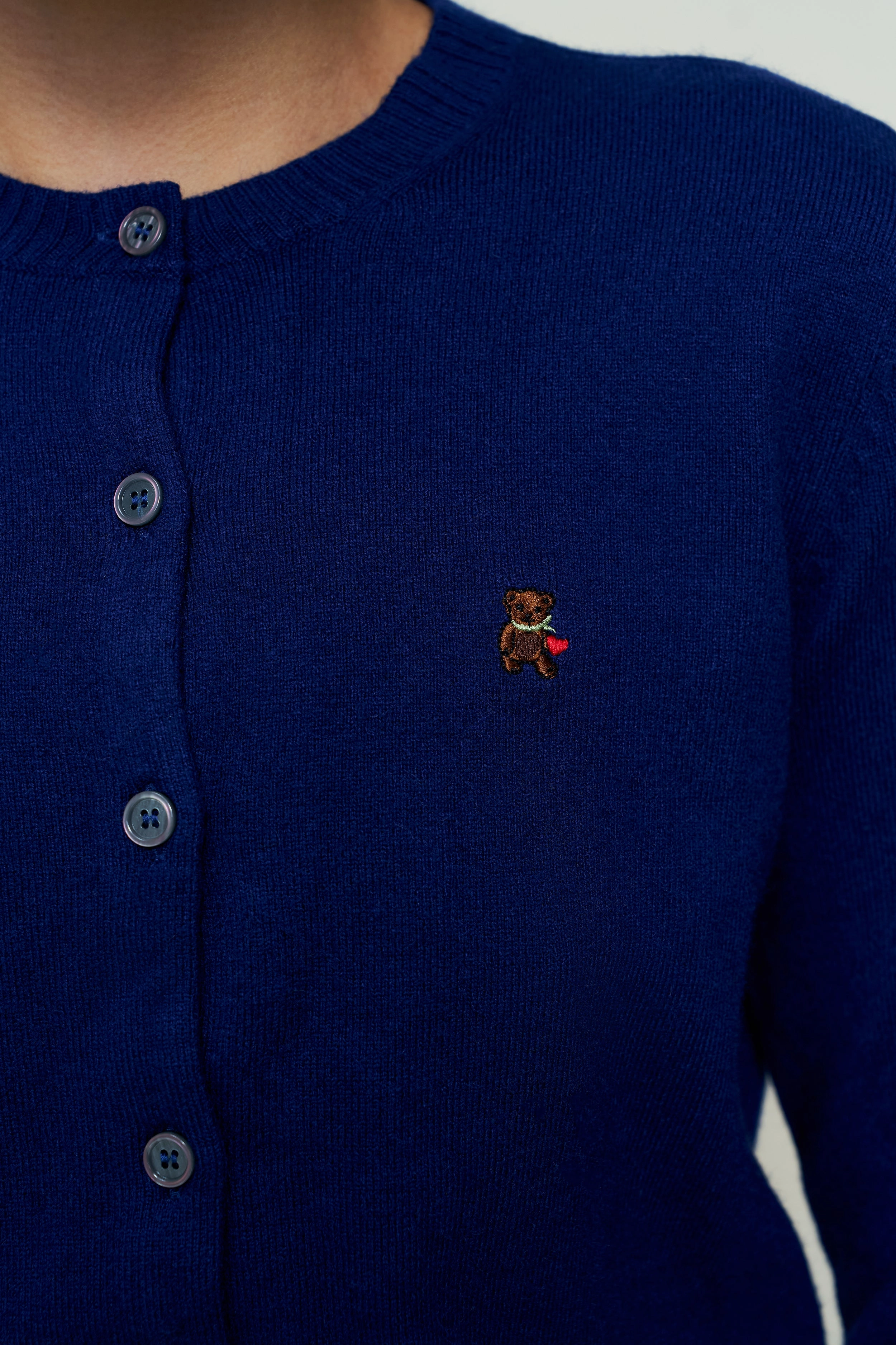 MachineWashable Bonded Hem Technology June Relaxed Wool Cardigan