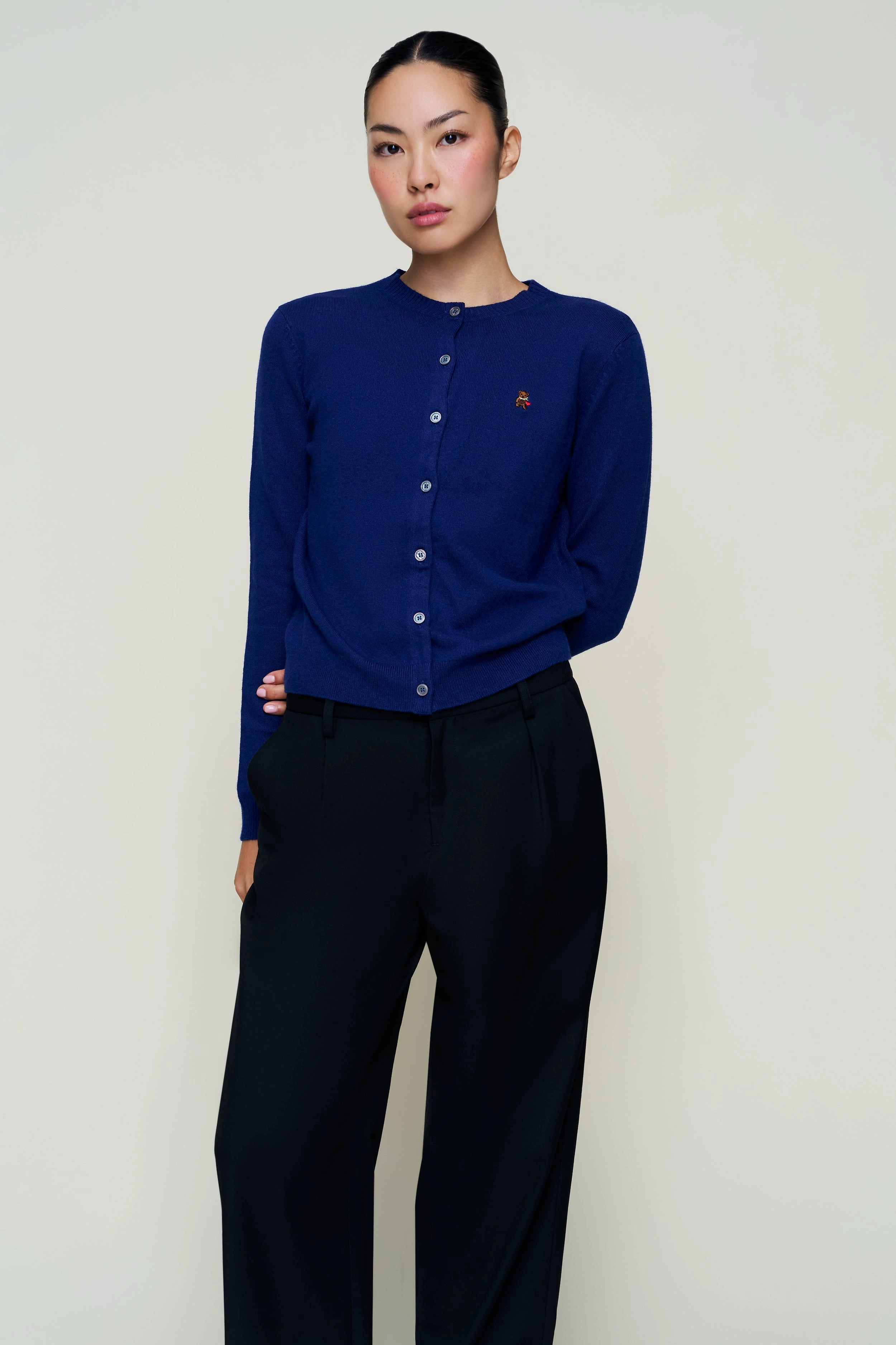 Sustainable Material Modern Trend June Relaxed Wool Cardigan