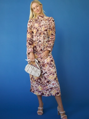 Desert Ikat Dress Modern Waist Design A-Line