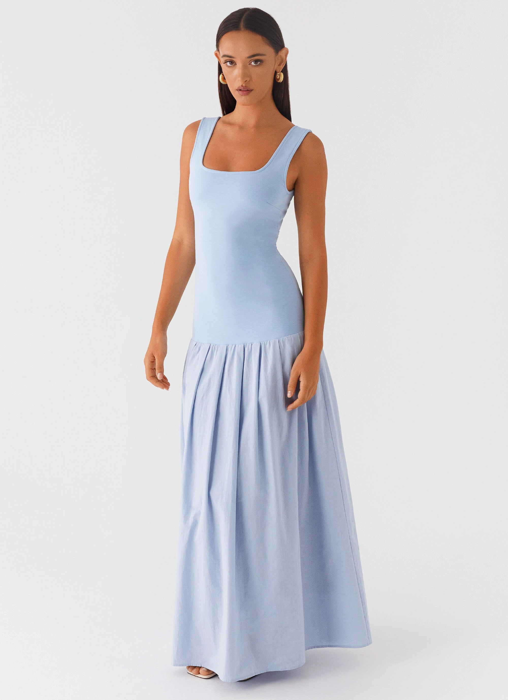 Jaxon Maxi Dress - Blue Light Cloud