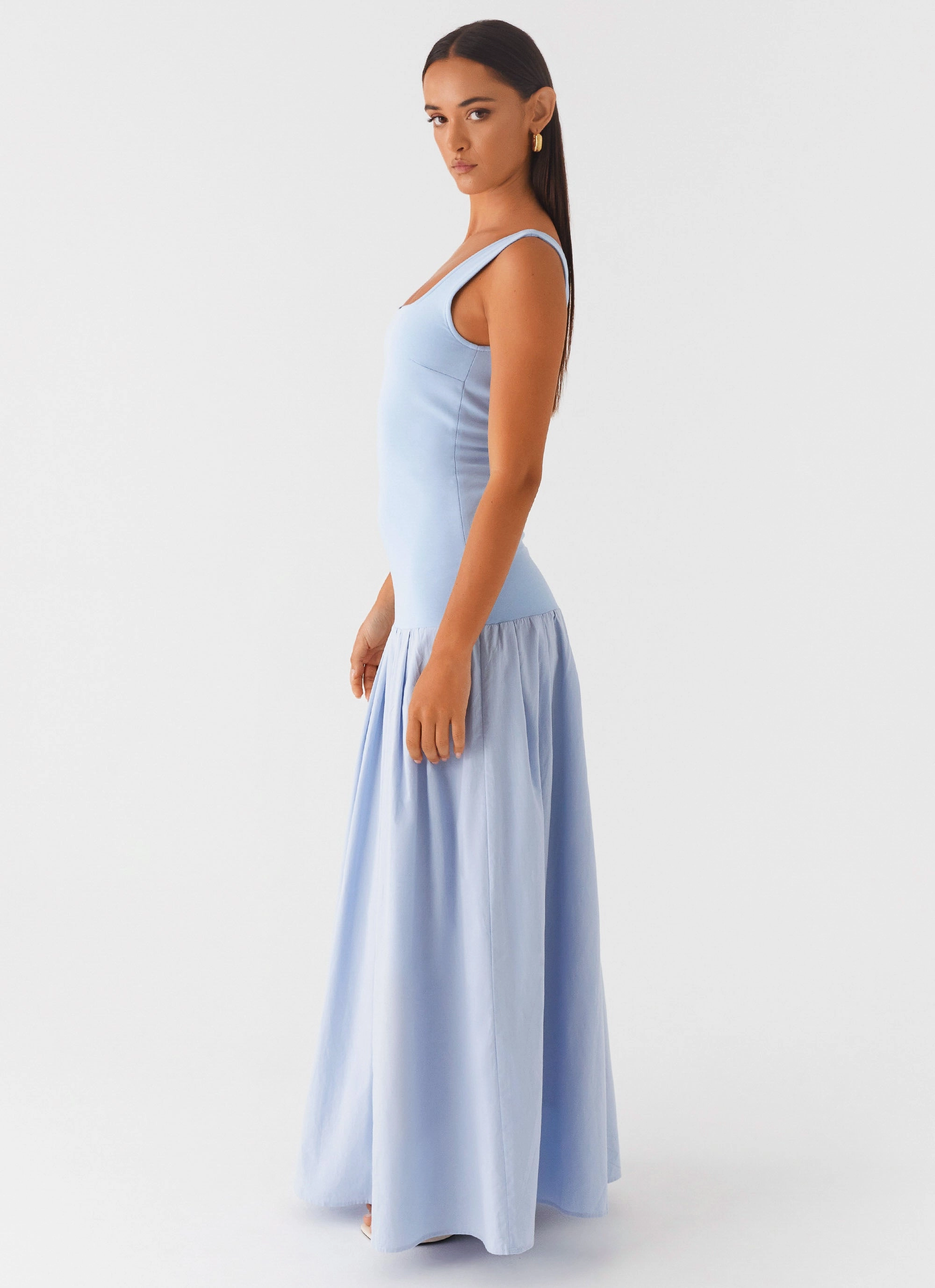Jaxon Maxi Dress - Blue Sleek and Flattering Season Ready