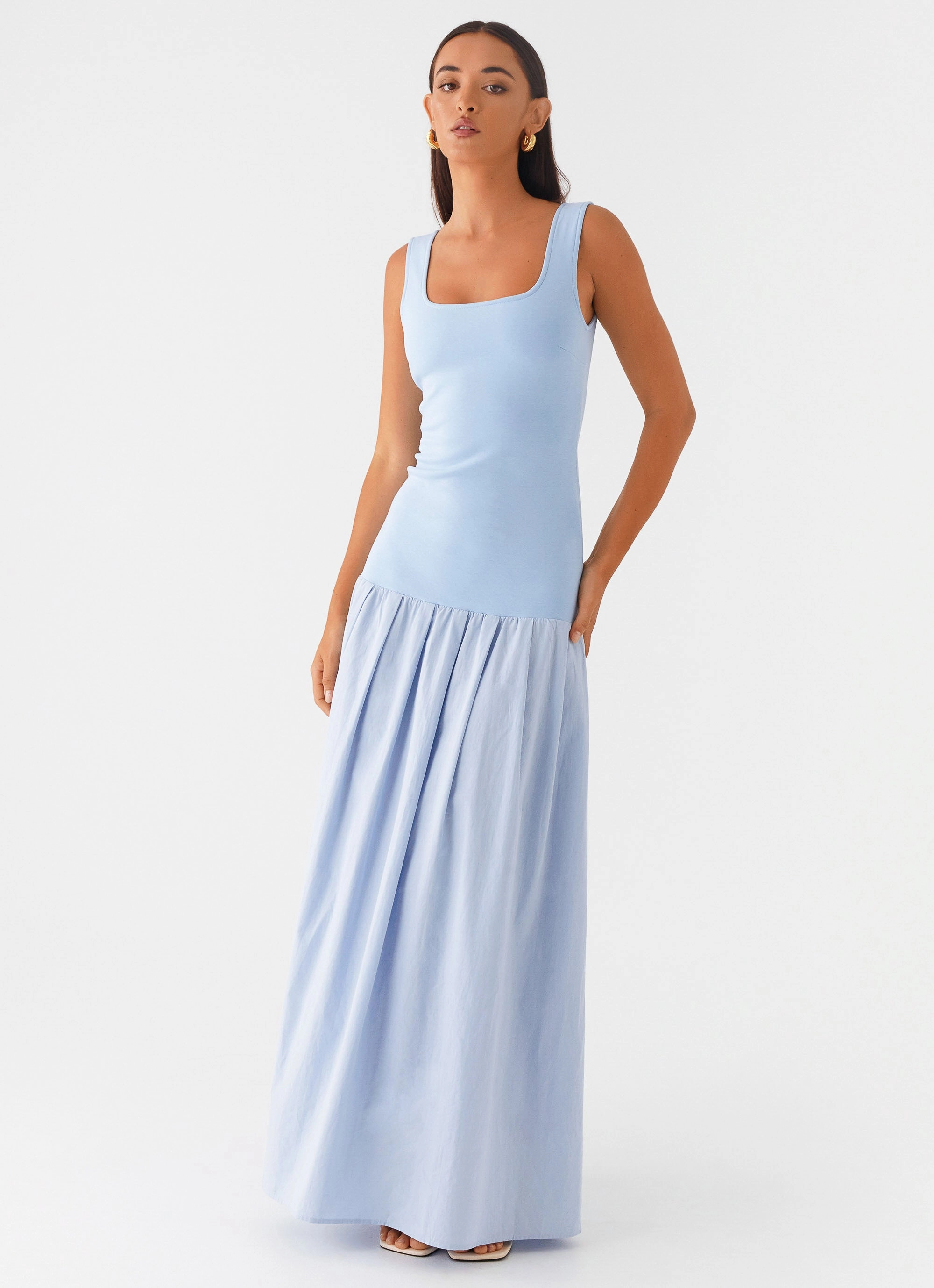 Tulle Flow Easy Match Jaxon Maxi Dress - Blue