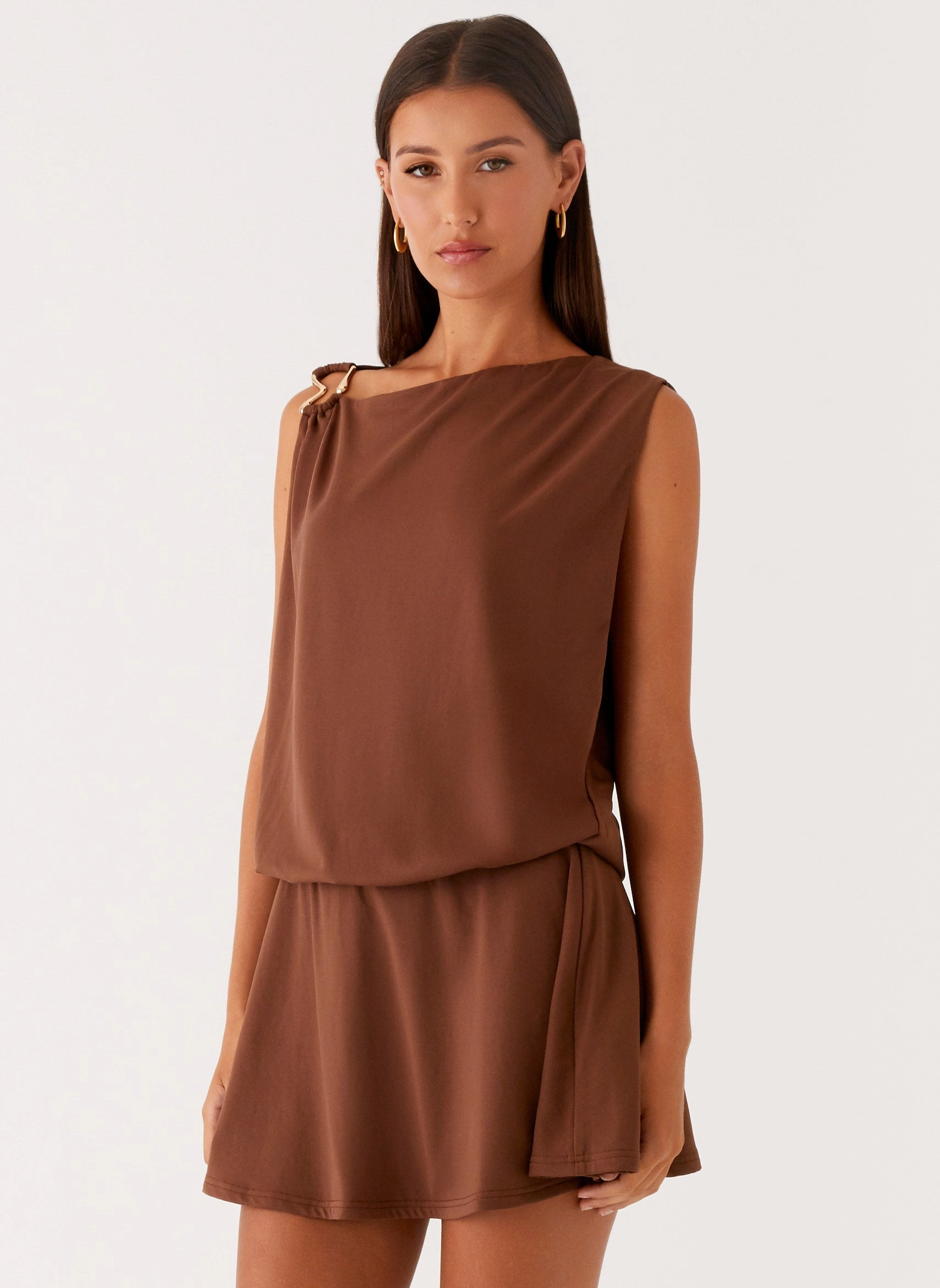 Ala Mini Dress - Chocolate Urban Cool
