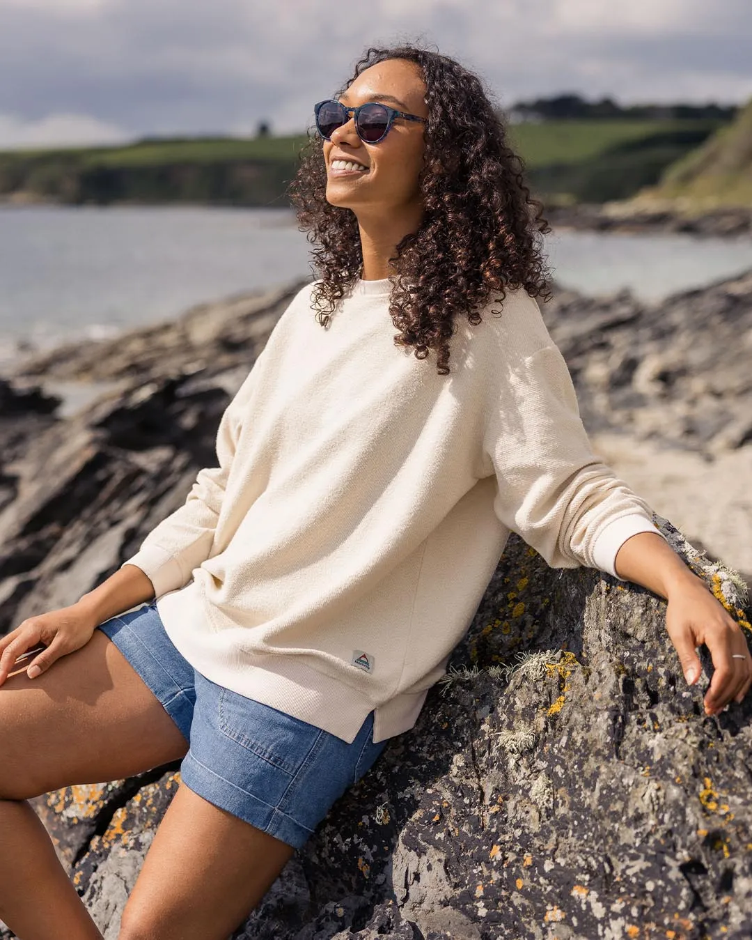 Fauna Organic Cotton Textured Sweatshirt - Birch
