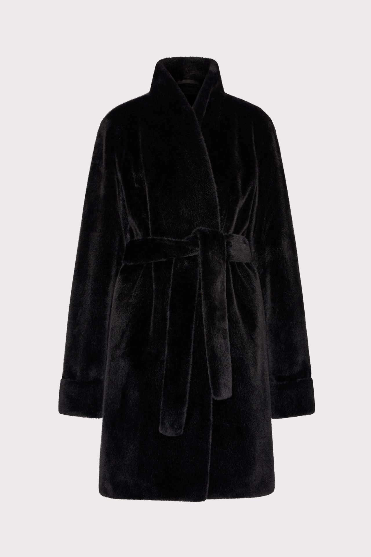 Faux Mink Wrap Coat Autumn Ready Flexible Elasticity
