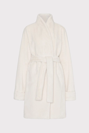 Faux Mink Wrap Coat Abrasion Resistant Shell Fashion Forward