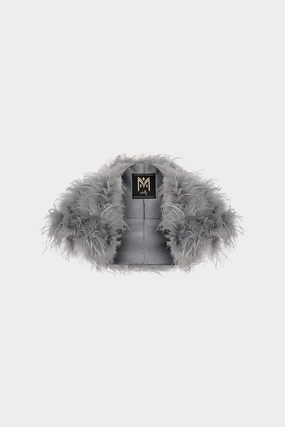 Eco Friendly Textile Anti Pill Technology Feather Bolero