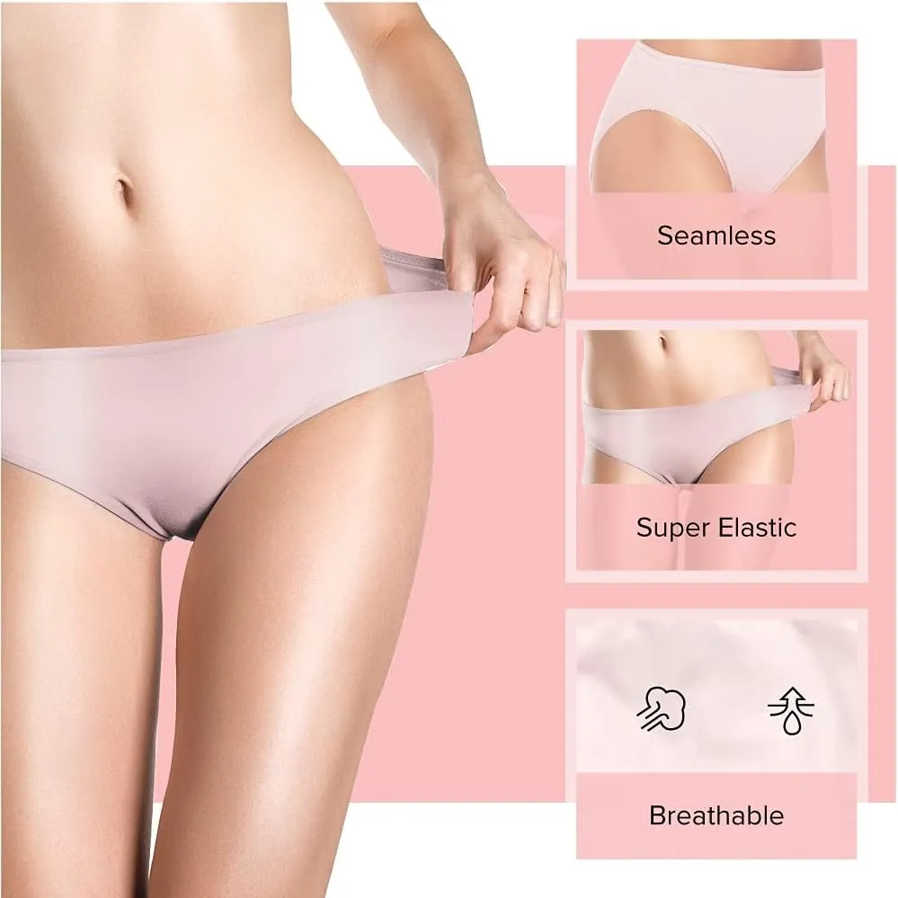 Felina Cotton Modal Hi Cut Panties - Sexy Lingerie Panties for Women - Underwear for Women 8-Pack