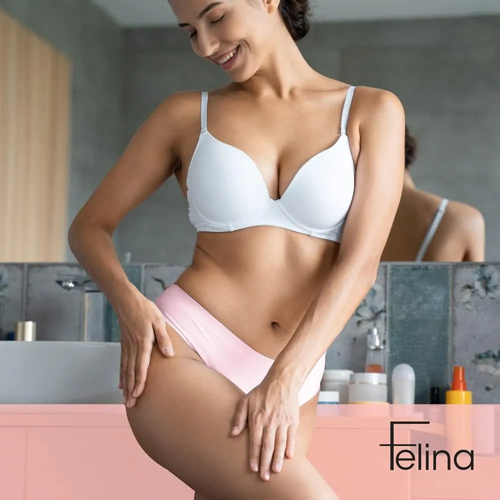 Felina Cotton Modal Hi Cut Panties - Sexy Lingerie Panties for Women - Underwear for Women 8-Pack