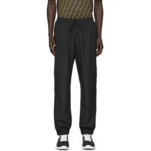 Fendi Black Micro Forever Fendi Piping Lounge Pants